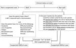Thumbnail of World Health Organization screening flowchart for Ebola virus disease used during outbreak in Sierra Leone (late-2014 case definition). Adapted from (9).