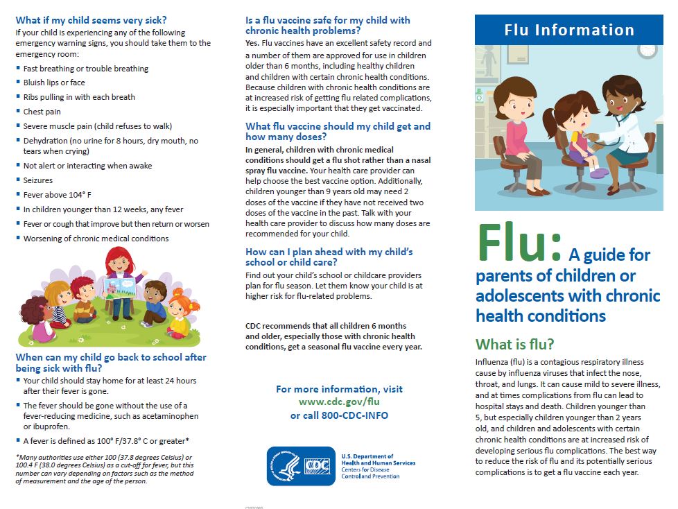 Flu: a guide for parents of children or adolescents with chronic health conditions
