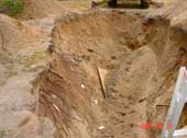 Trench after cave-in