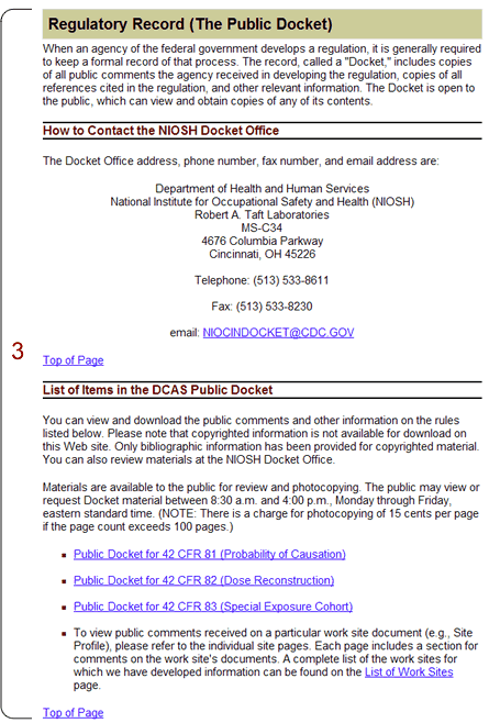Screenshot of Page Content