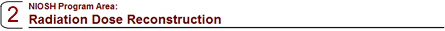 Screenshot of NIOSH Program Area: Radiation Dose Reconstruction Page Header