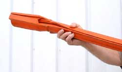 Photo 5 – Rubber sleeve (guts) used to insulate powerlines.