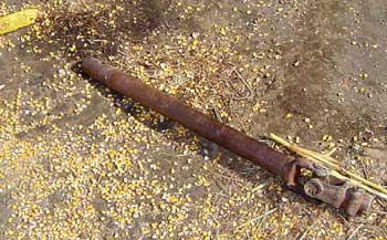 Photo 3– Tractor end of PTO driveline, with no evidence of shielding.