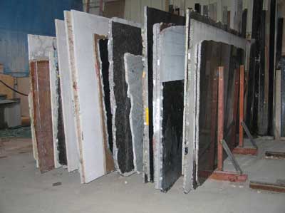 Slab rack involved in the incident