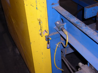 Exhibit #6. A view of the electronic eye sensor that activates the hydraulic mechanism.