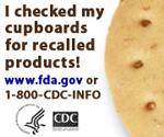 Sample button: I checked my cupboards for recalled products!