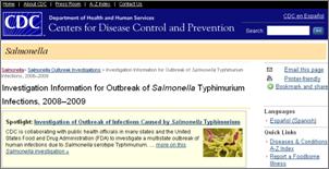 CDC website with syndicated content