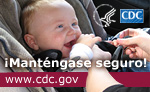 Afiche: Mant&eacute;ngase seguro, visite www.cdc.gov