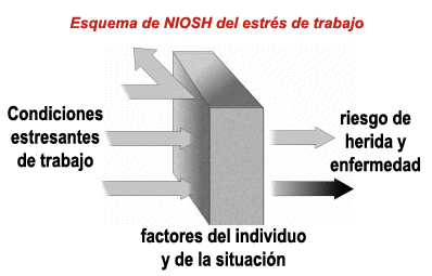 Esquema de NIOSH del estr&eacute;s de trabajo