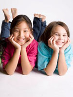 Smiling young girls