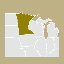 illustration showing Minnesota and surrounding states