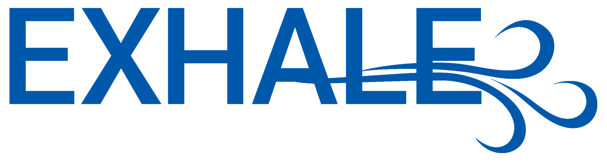EXHALE logo in blue