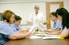 Nurses in mPINC training