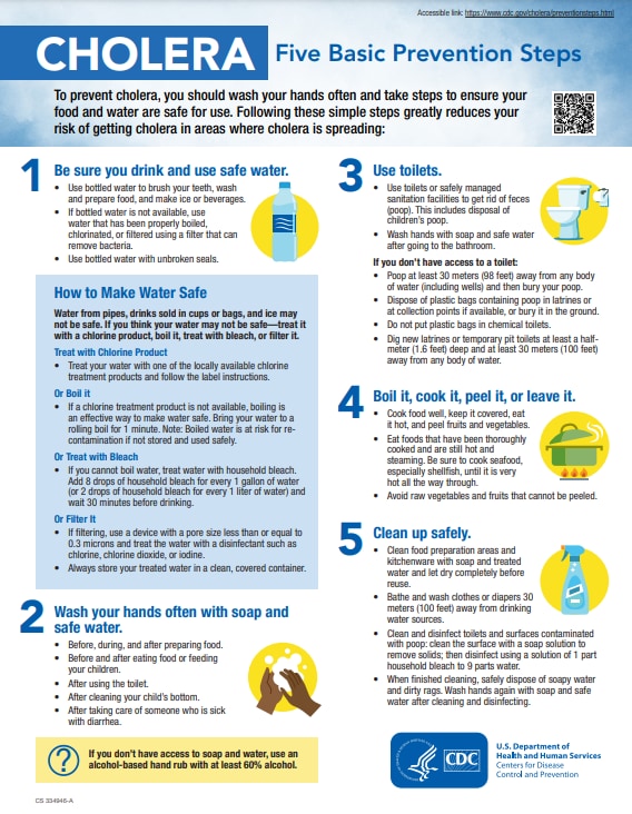 Cholera: Five Basic Prevention Steps