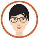woman with glasses clipart