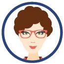 smiling woman with glasses clipart