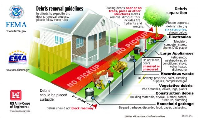PDF cover graphic for Debris removal guidelines