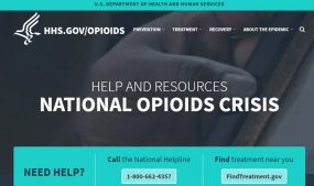 screenshot of the HHS Opioid Portal