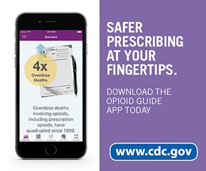 Safer prescribing at your fingertips. Download the Opioid Guide App today