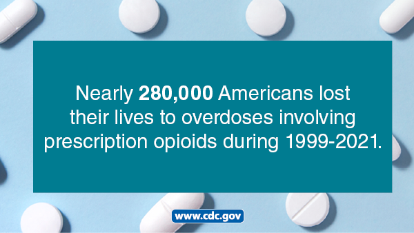 Nearly 280,000 Americans lost their lives to overdoses involving prescription opioids from 1999-2021