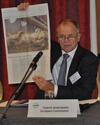 EU Commissioner for Health and Food Safety, Vytenis Andriukaitis, during the TATFAR meeting opening session.