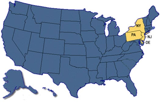 Map of States with Taco Bell Restaurants Where Persons with Confirmed Cases Ate.