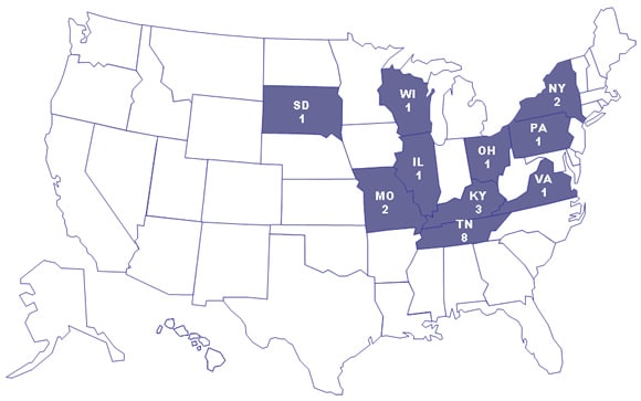 Cases of E. coli O157:H7 infection with the outbreak strain, by state, July 1 to October 31, 2007