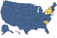 Mapa de los estados donde viven las personas que tienen la enfermedad