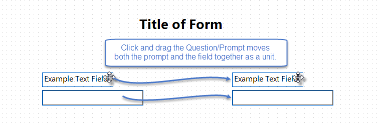 Image with question and field dragged as a unit