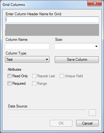 Image showing the Grid Columns Definition dialog box.