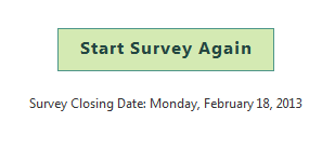 Start Survey Again Button