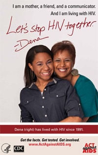 Photo: Let's Stop HIV Together. Dena has lived with HIV since 1991.