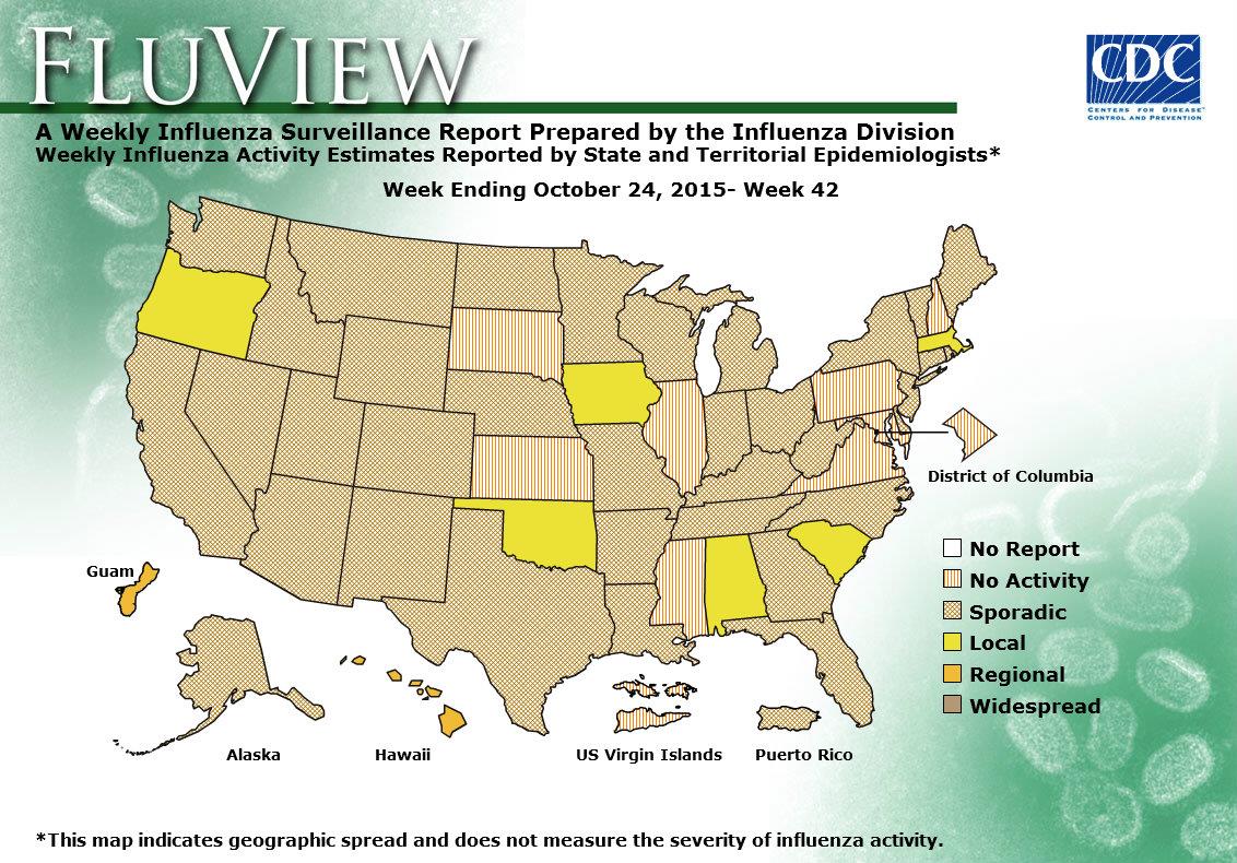 Weekly US Map Influenza Summary Update Seasonal Influenza (Flu) CDC