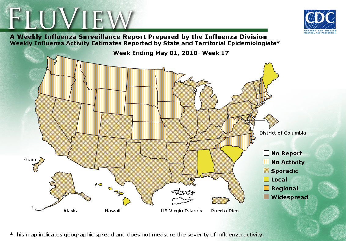 WEEK 17, 2009 FLU MAP NOT PRESENT ON SERVER