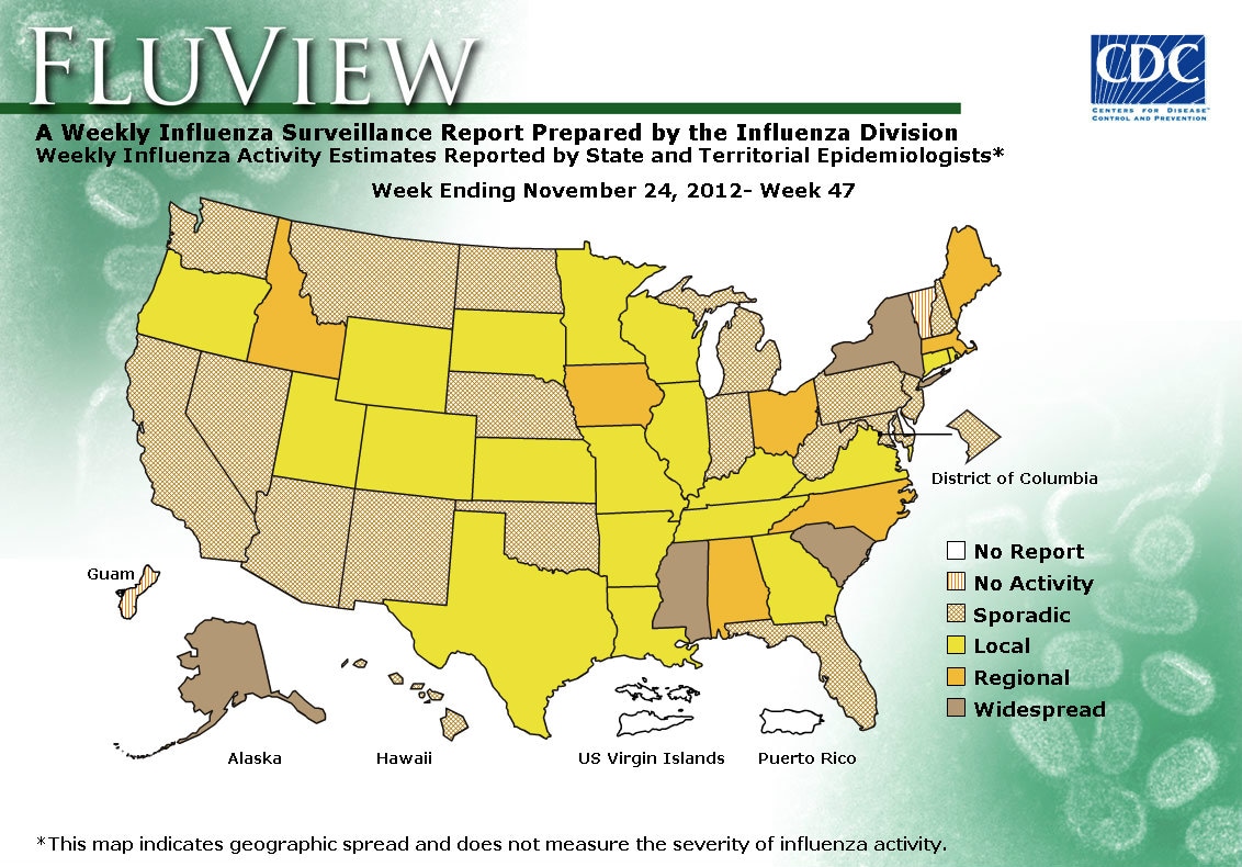 WEEK 47, 2012 FLU MAP NOT PRESENT ON SERVER