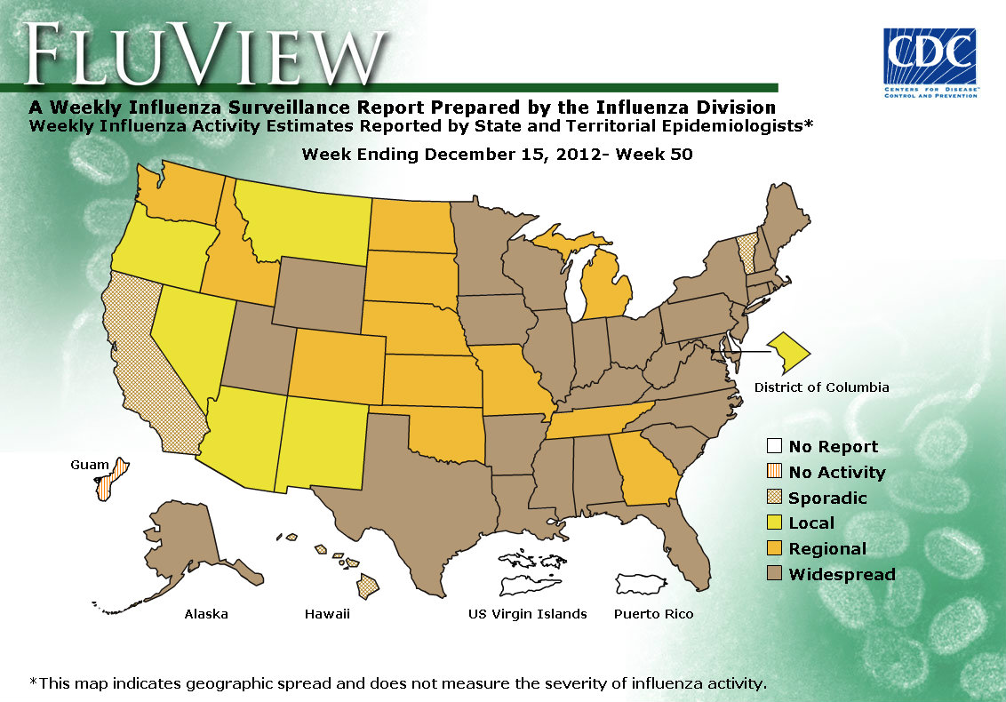 WEEK 50, 2012 FLU MAP NOT PRESENT ON SERVER