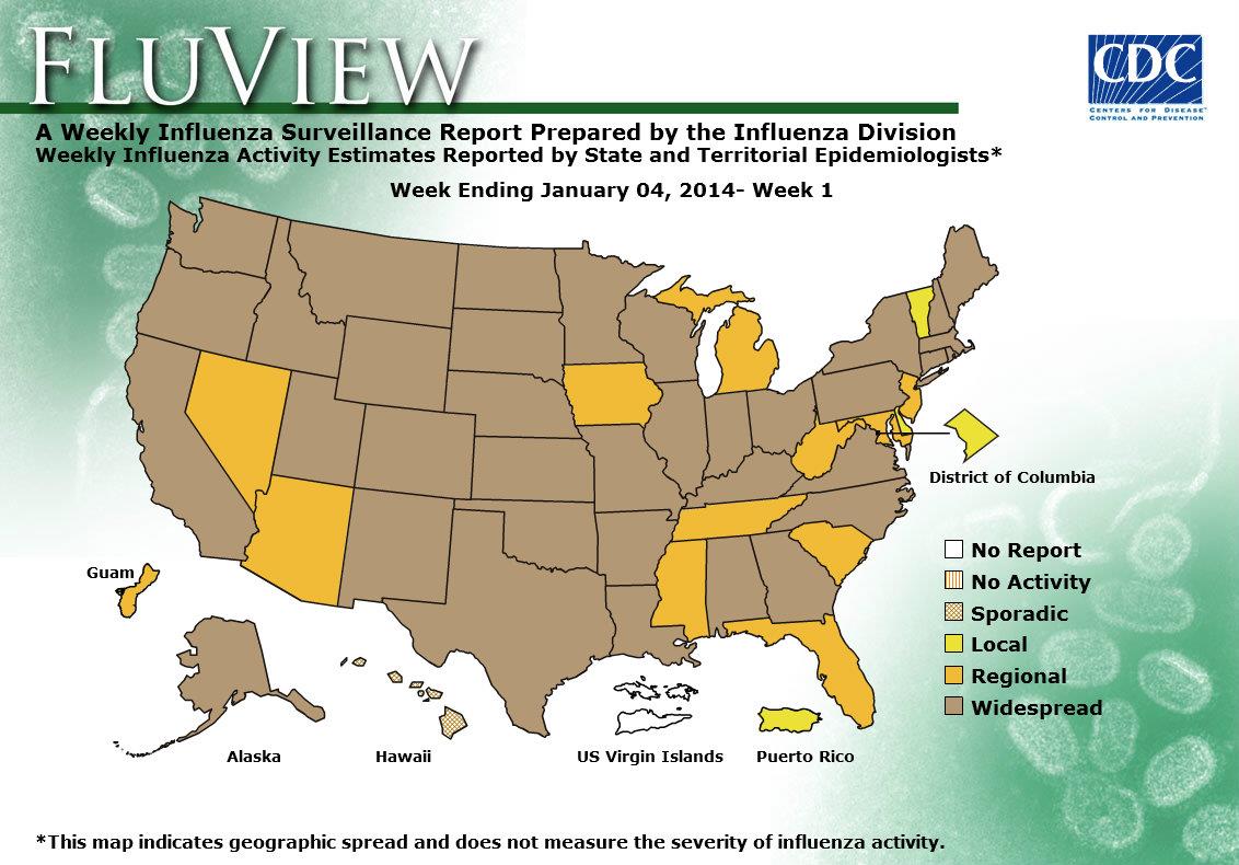 WEEK 1, 2013 FLU MAP NOT PRESENT ON SERVER