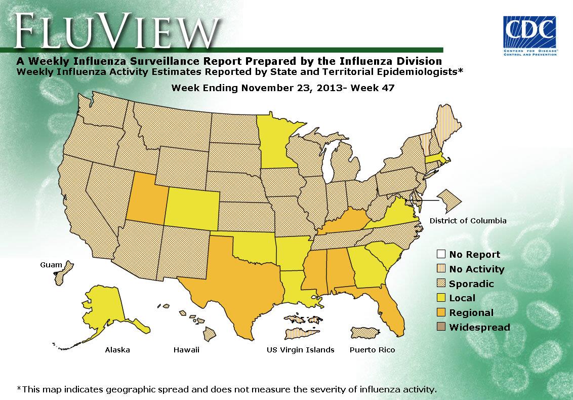 WEEK 47, 2013 FLU MAP NOT PRESENT ON SERVER