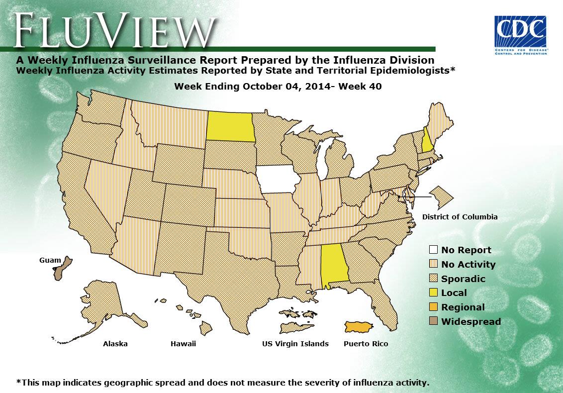 WEEK 40, 2014 FLU MAP NOT PRESENT ON SERVER
