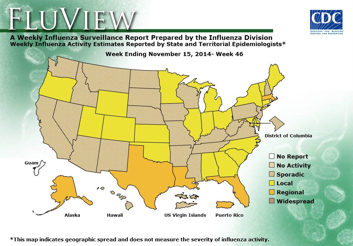 WEEK 46, 2014 FLU MAP NOT PRESENT ON SERVER