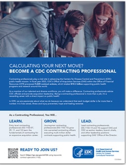 CDC Contracting Professional flyer
