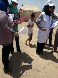 Rana Khalid and residents of cohort 5 Iraq FETP are investigating diarrhea disease outbreak