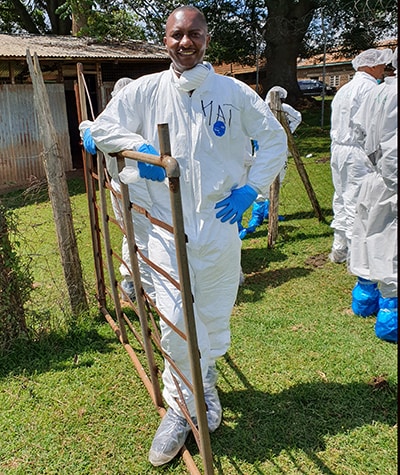 Dr. Mathew Muturi in the field in Kenya. Photo: Lydia Andys