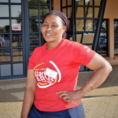 Once an orphan herself, Nthabiseng now serves as a community caregiver to children orphaned by HIV