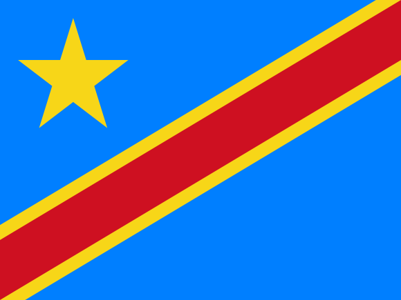 Democratic Republic of Congo country flag