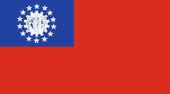 Myanmar (Burma) country flag