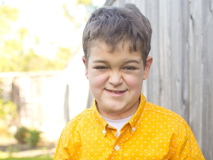 Image of a boy with Acute Flaccid Myelitis