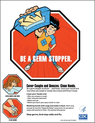 Poster: Be a Germ Stopper