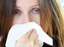 Photo of woman with flu