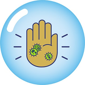 Illustration: Germs on a hand